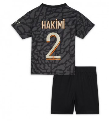 Paris Saint-Germain Achraf Hakimi #2 Tredje trøje Børn 2023-24 Kort ærmer (+ korte bukser)